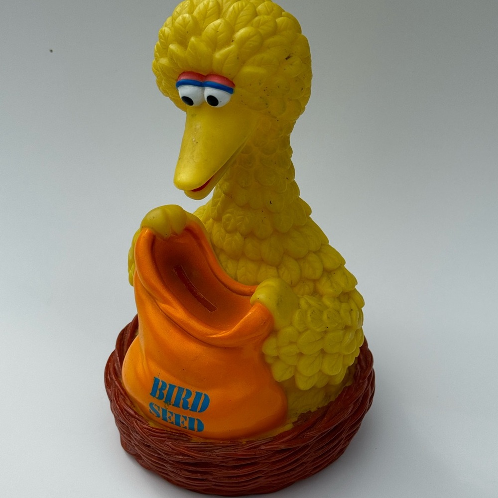 Vintage Big bird Yellow Coin Plastic Bank